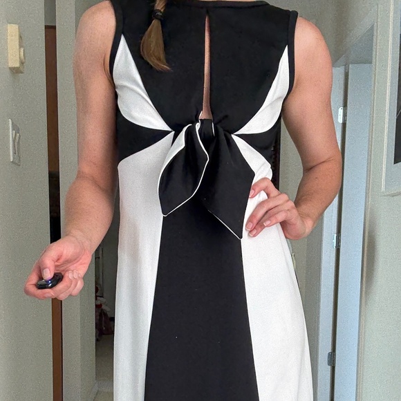 Vintage Black and White Retro Gown S - L - Picture 3 of 8